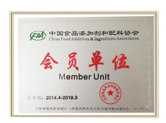 CHINA FOOD ADDITIVE PRODUCTION MEMBER